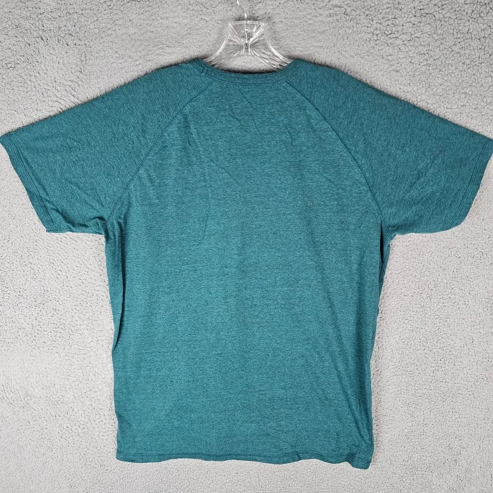 YoungLA Workout Tee Shirt Mens Large Jade Heather Short Sleeve Crew Neck MC1083